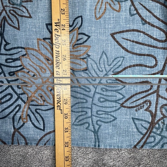Reyn Spooner Hawaiian Shirt 2XL Blue Tropical Rainforest Leaves - Picture 7 of 8